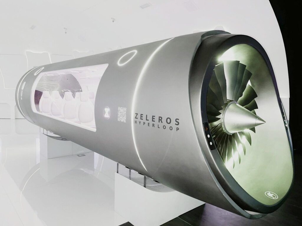 Z01 Zeleros hyperloop model in Spain Pavilion in Expo Dubai 2020