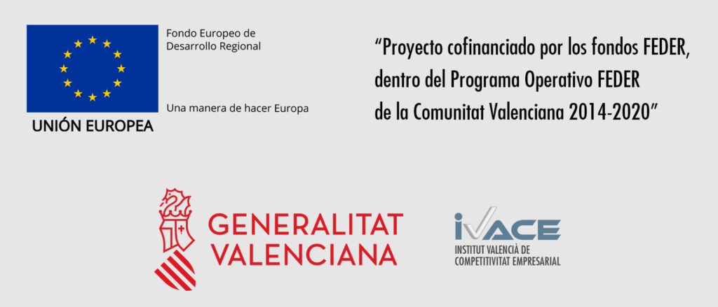 Logos UE, Ivace, Feder, Generalitat Valenciana